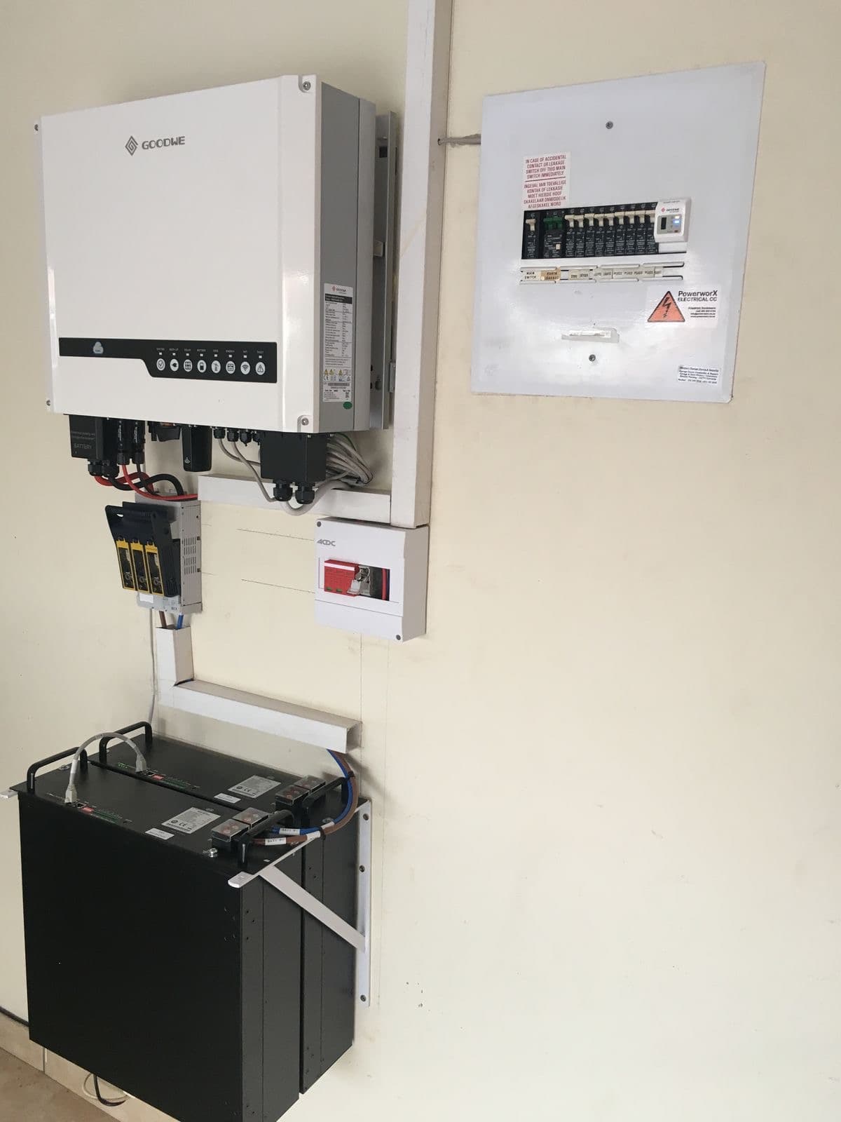 Small residential solar installation with rooftop panels